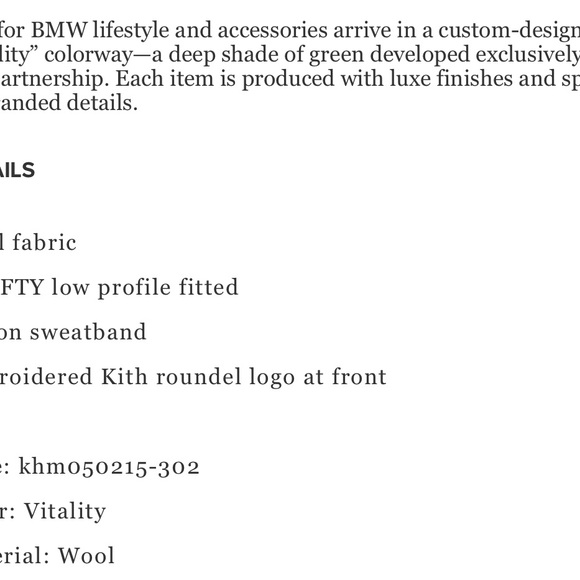 Kith & new era for BMW roundel fitted wool cap NWT green size 7 3/8 - Picture 6 of 16